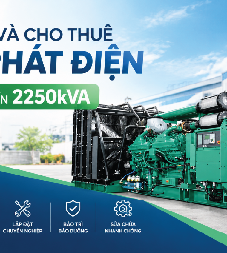 Mua bán và cho thuê máy phát điện từ 10kVA đến 2250kVA